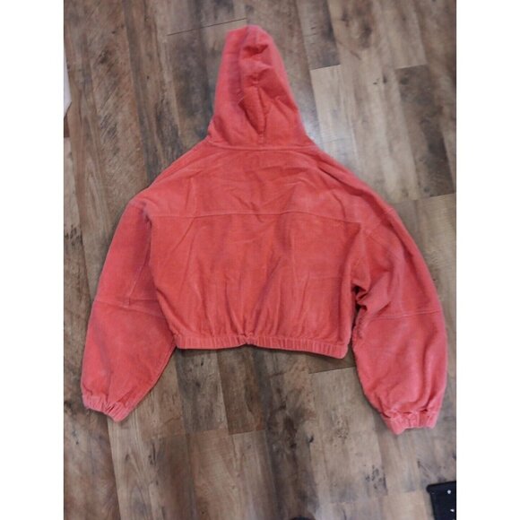 vintage 90s Blank Boxy Corduroy Hoodie sz L 1990s Russell Like. Oversized - Picture 10 of 16